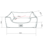 Pelech Golden Dog Saba XXL – 130 x 97 x 30 cm, grafitový